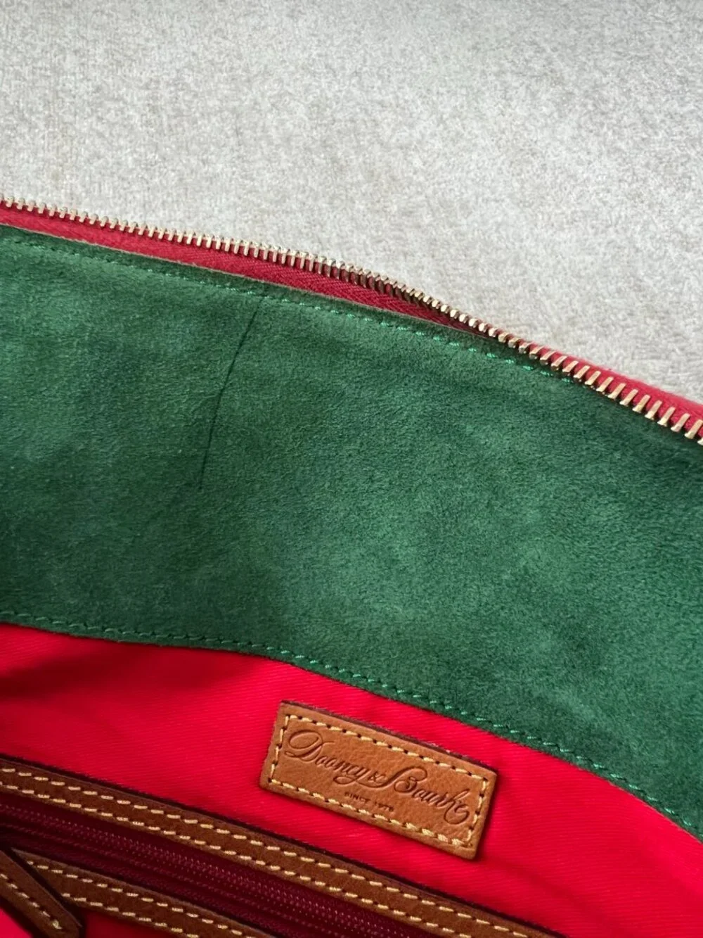 Dooney & Bourke Florentine Leather Twist Strap Hobo Shoulder Bag